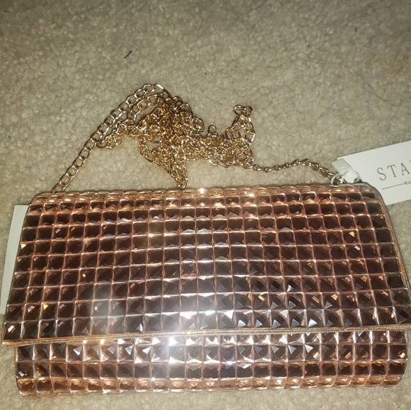 Mirrored Starlet Hollywood Chained Clutch - Picture 2 of 4